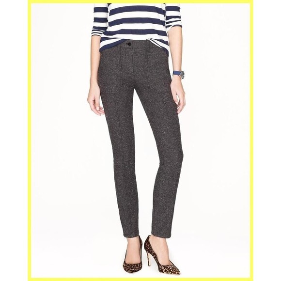 J. Crew Pants - J.Crew Stretch Pant Women's Size 2 Gray Charcoal Ankle Zip Mid-Rise Cotton Blend